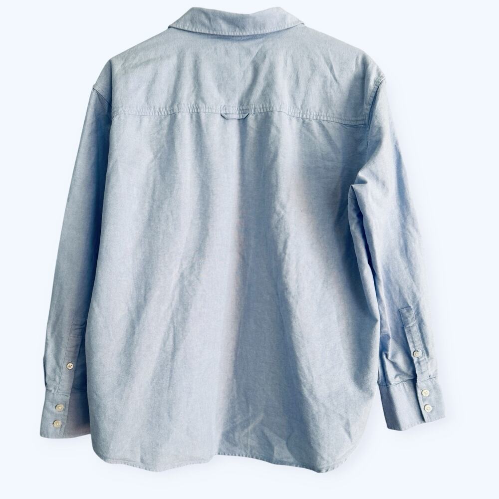 NWOT Quince Organic Cotton Relaxed Oxford Shirt Pale Blue Women’s Large - Picture 6 of 10